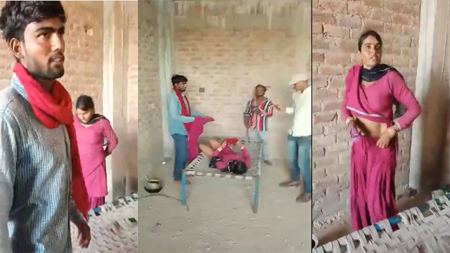 Devar Bhabhi caught by village people while fucking phone recording HD