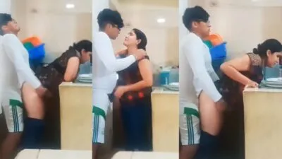 Masahub Hidden Cam Sex MMS Young Devar Fucking milf Bhabhi In Kitchen