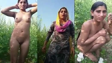 new fsiblog sex video Punjabi randi bhabhi standing naked in field with lover