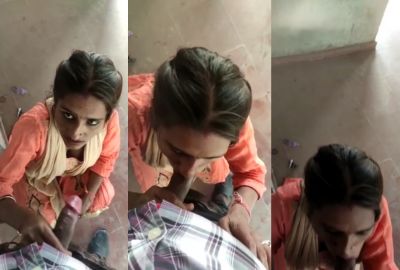 New Indian bhabhi porn unsatisfied from cuckold husband bhabhi give blowjob to watchmen