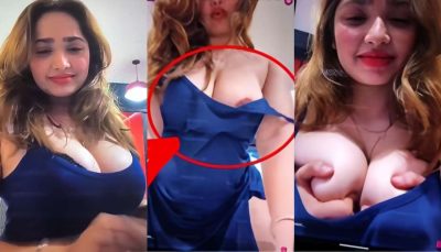 Hot Big Boobis Aditi Mistry Nude Live In Blue Top Released Video viral mms