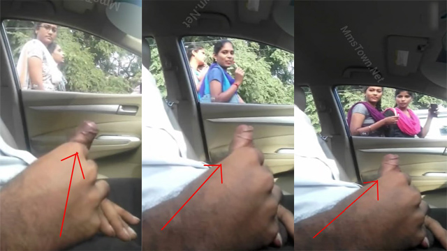 Desibf sex mms Daring Guy Flashing Dick Infront Of Girls Masturbating Inside Car Free Mms Part4