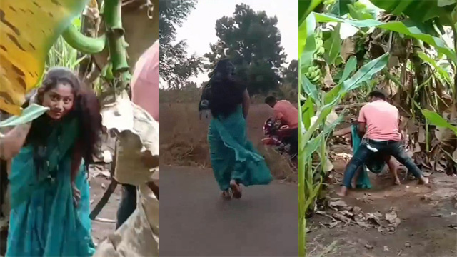 Mature Bhabi Affair Fucking in Banana Garden Outdoor sex video viral