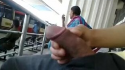 tamil guy flashing Dick in bus stand in Public to the Shy girl
