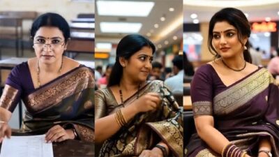 Sexy Hot Bhabhi Flashing Big Boobs in Saaree Viral mms