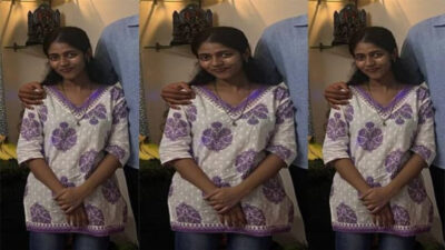 Cute village Queen fuck on bed and cum out