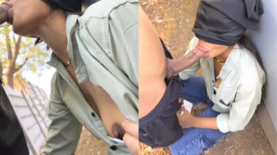 Neighbour girl Blind fold eyes blowjobs and fucking by BF