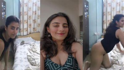 Sexy Girl Showing Boobs and Round Ass For Lover mms