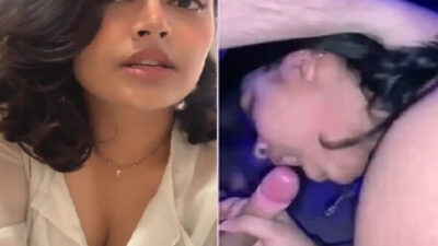 Beautiful Indian Gf Blowjob to Bf cock viral mms