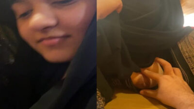 Muslim Girl in Burkha showing Boobs to BF and Blowjob in Restaurant mms
