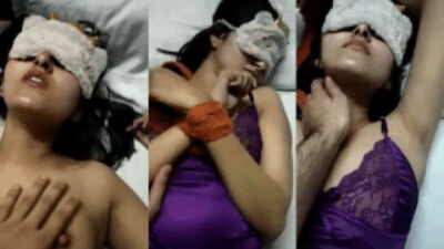Sexy Muskaan Malik Wearing Blindfold Hand Bondage Hard Sex