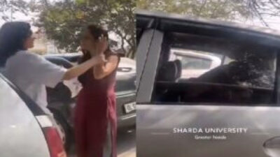 Village School girl outdoor fuck in car with orgasm