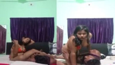 Desi Orange bra babe hardcore fucking with bf porn mms