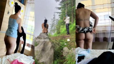 Vove couple Wife Dare with Full Nude Outdoor in Jungle