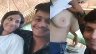 Teen Boy Kalua sucking boobs of hot girl in restaurant