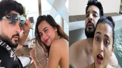 Tejaswi Karan Viral Pool Cozy Moments clips