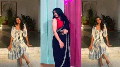 College Girl going for farewell Party in saari and fucked by BF
