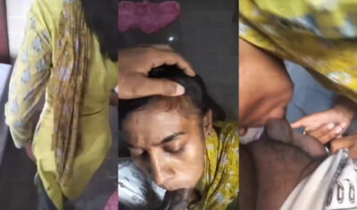Desi Helpless Maid Giving Blowjob to her Owner for Money
