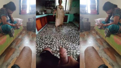 Dare Young Boy Masturbating In Front of Maid Aunty viral mms