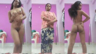 18y Teen Tight Boobs Bengali Babe showing her full nude Body