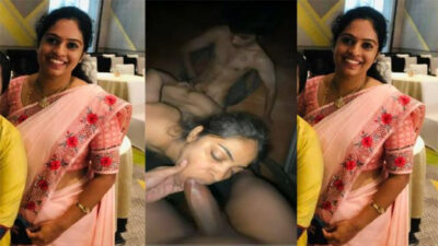 Desi Tamil Housewife Sex Affair Threesome Fucking with Two Big Dick